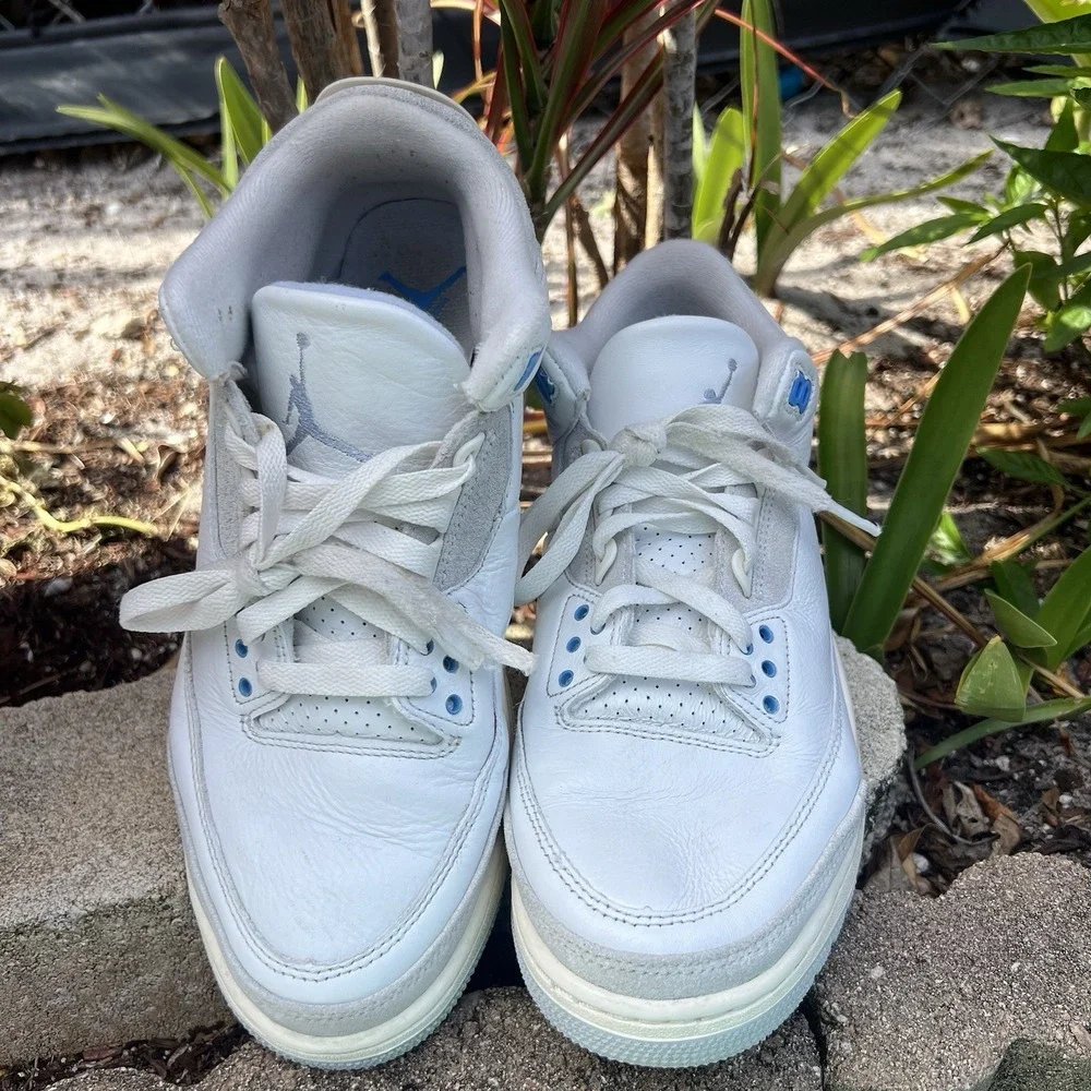 Size 9 Jordan Air Jordan 3 Retro Lucky Shorts White Blue CT8532-101 2024